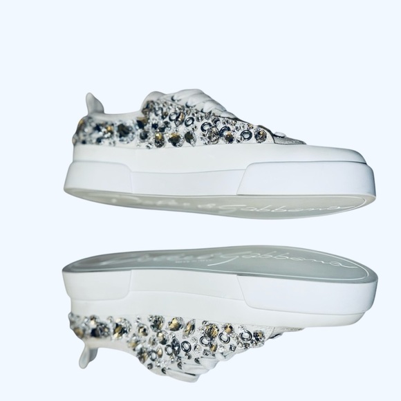 Dolce & Gabbana Portofino Crystal white sneakers 40 - Picture 4 of 5